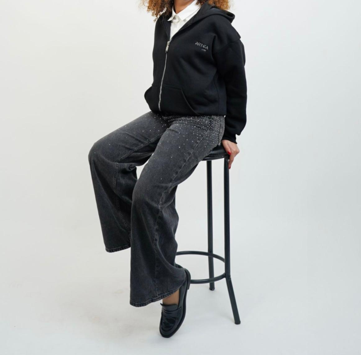 Veste VELA/capuche satinée