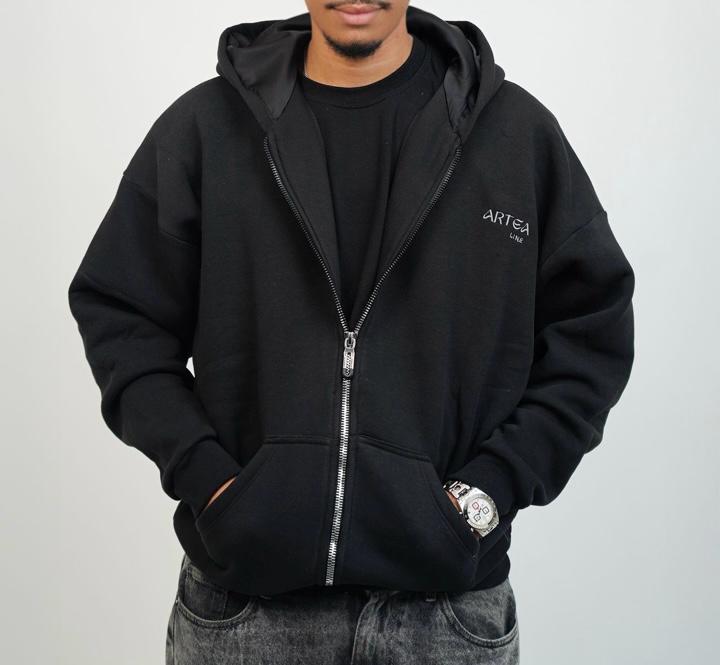 Veste VELA/capuche satinée