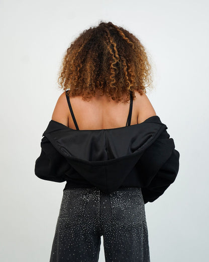 Veste VELA/capuche satinée