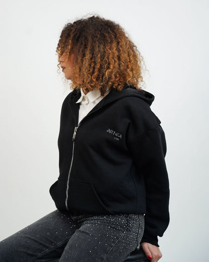 Veste VELA/capuche satinée